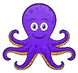 Vector octopus cartoon purple design Stock Vector | Adobe Stock